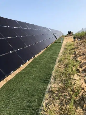 SF10 installed under dripline of solar arrays