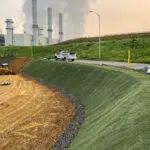 Oil refinery containment berm armored with ShearForce10