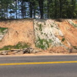 Roadside erosion blanket failure
