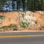 Roadside erosion blanket failure